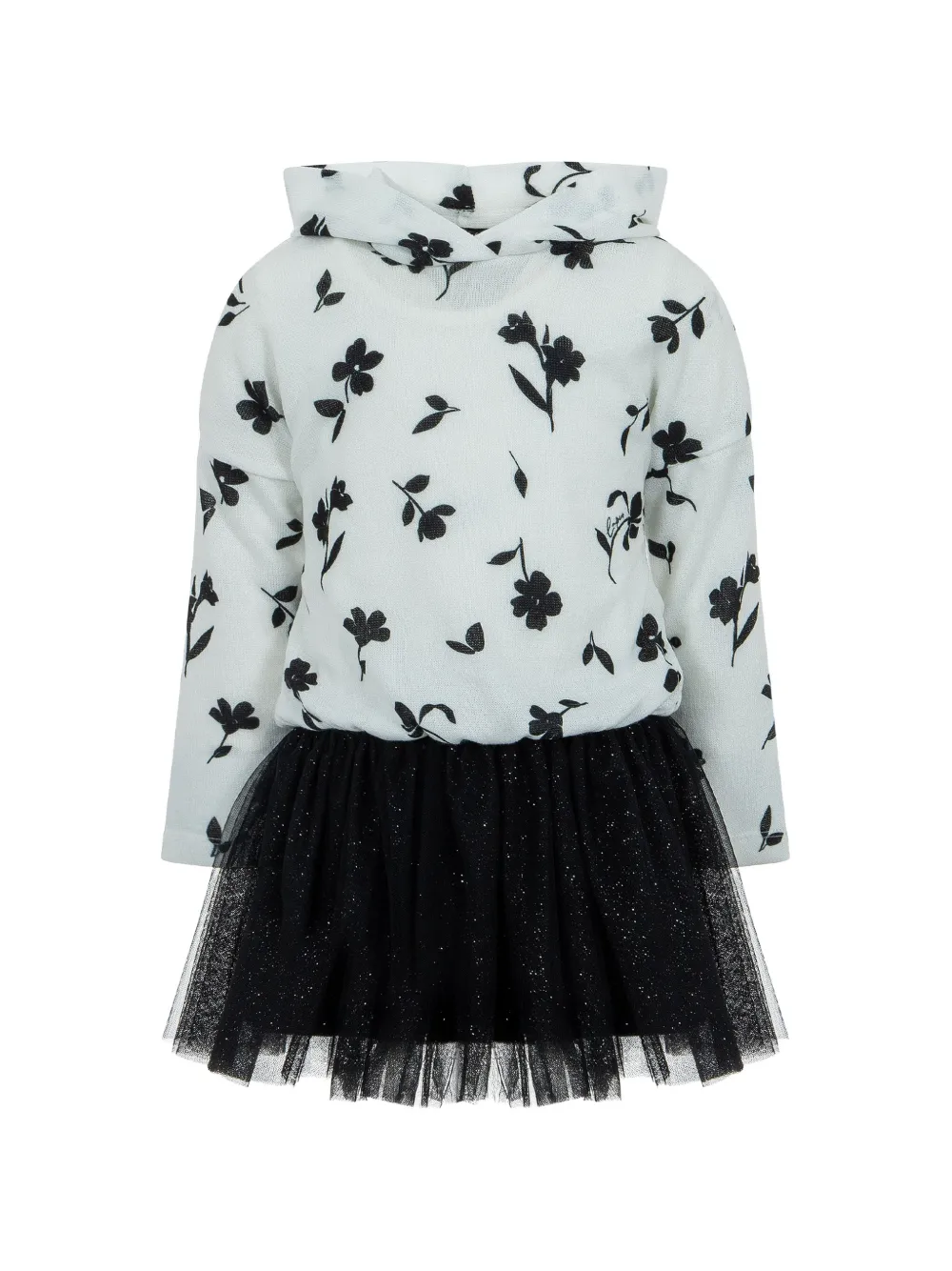 Lapin House robe en tulle à fleurs - Blanc