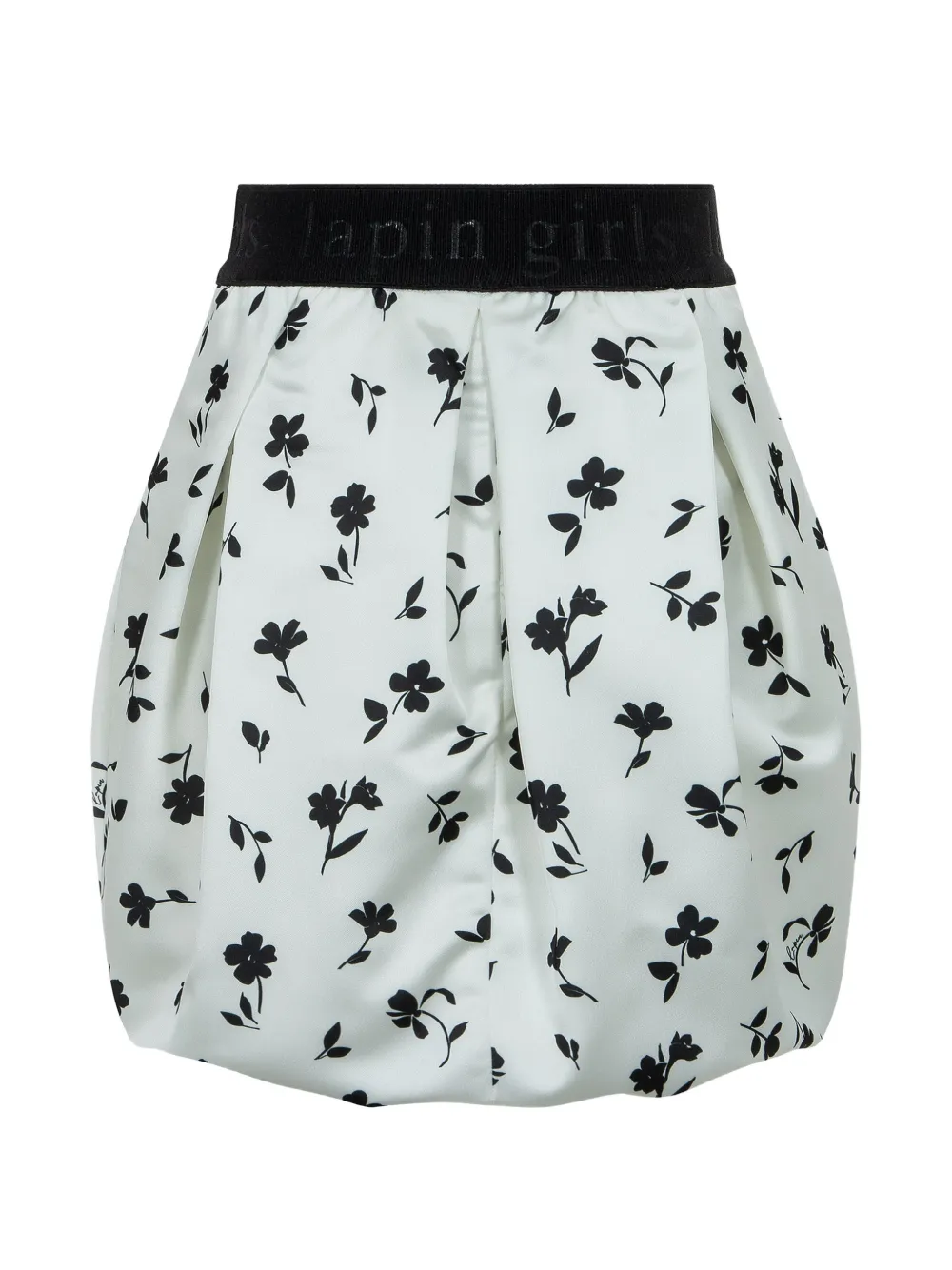 Lapin House robe plissée à fleurs imprimées - Blanc