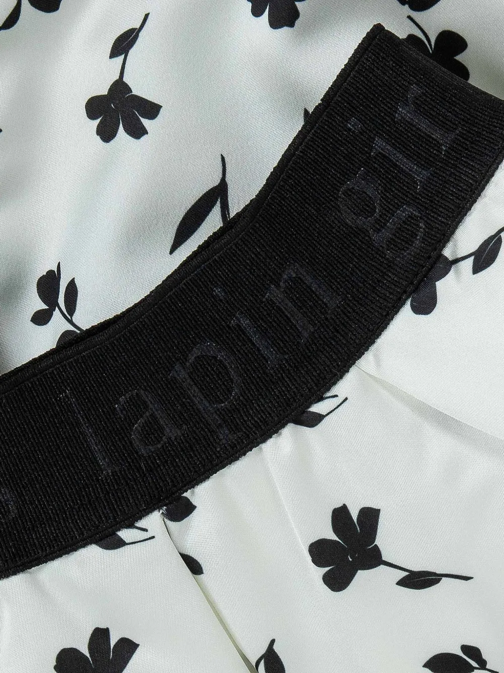 Lapin House Jurk met bloemen-print en plooien Wit