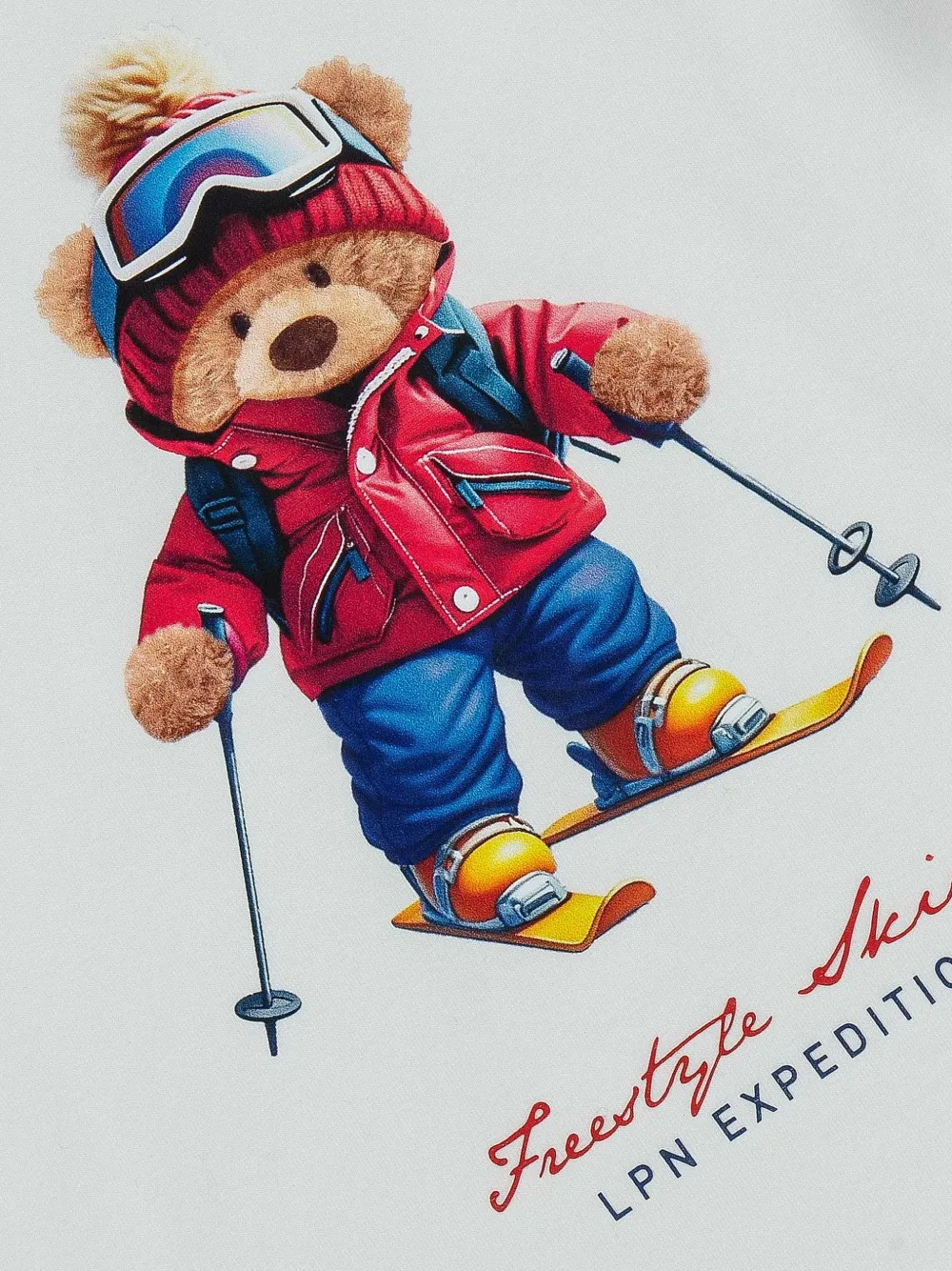 Lapin House T-shirt met lange mouwen en teddybeer-print Wit