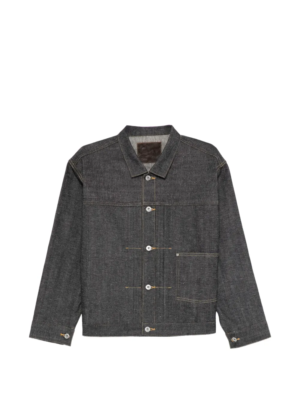 TAIGA TAKAHASHI pleated denim jacket - Blu
