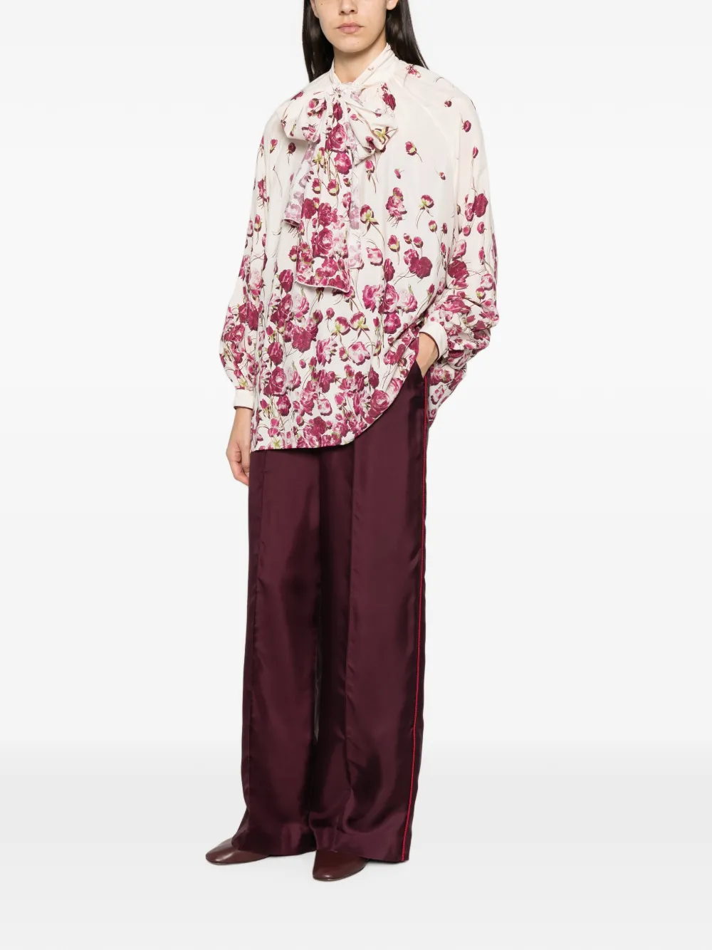 F.R.S For Restless Sleepers floral-print blouse Beige
