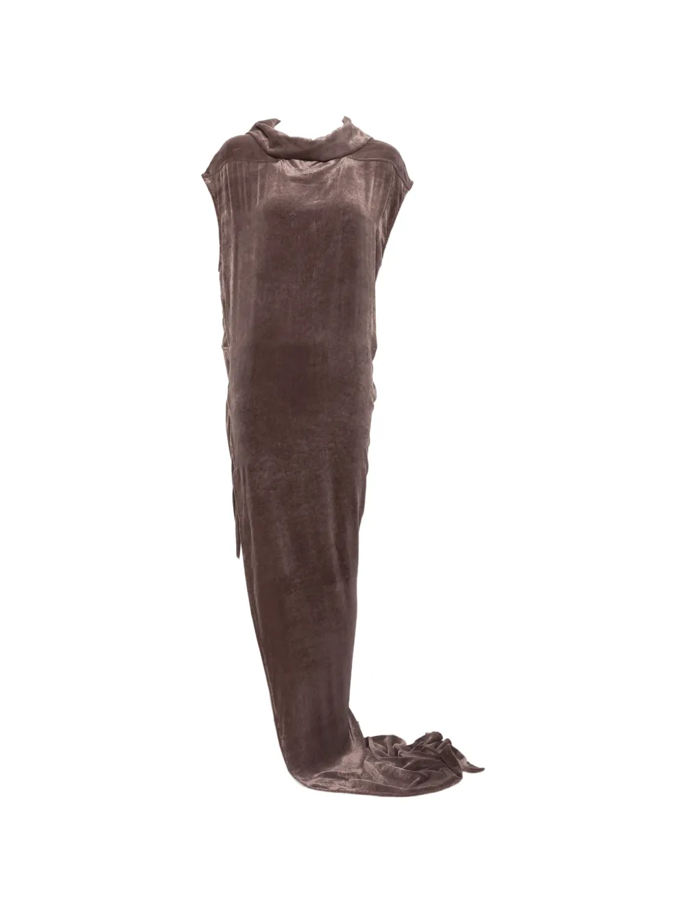 Rick Owens high-neck side-slit maxi dress - Green