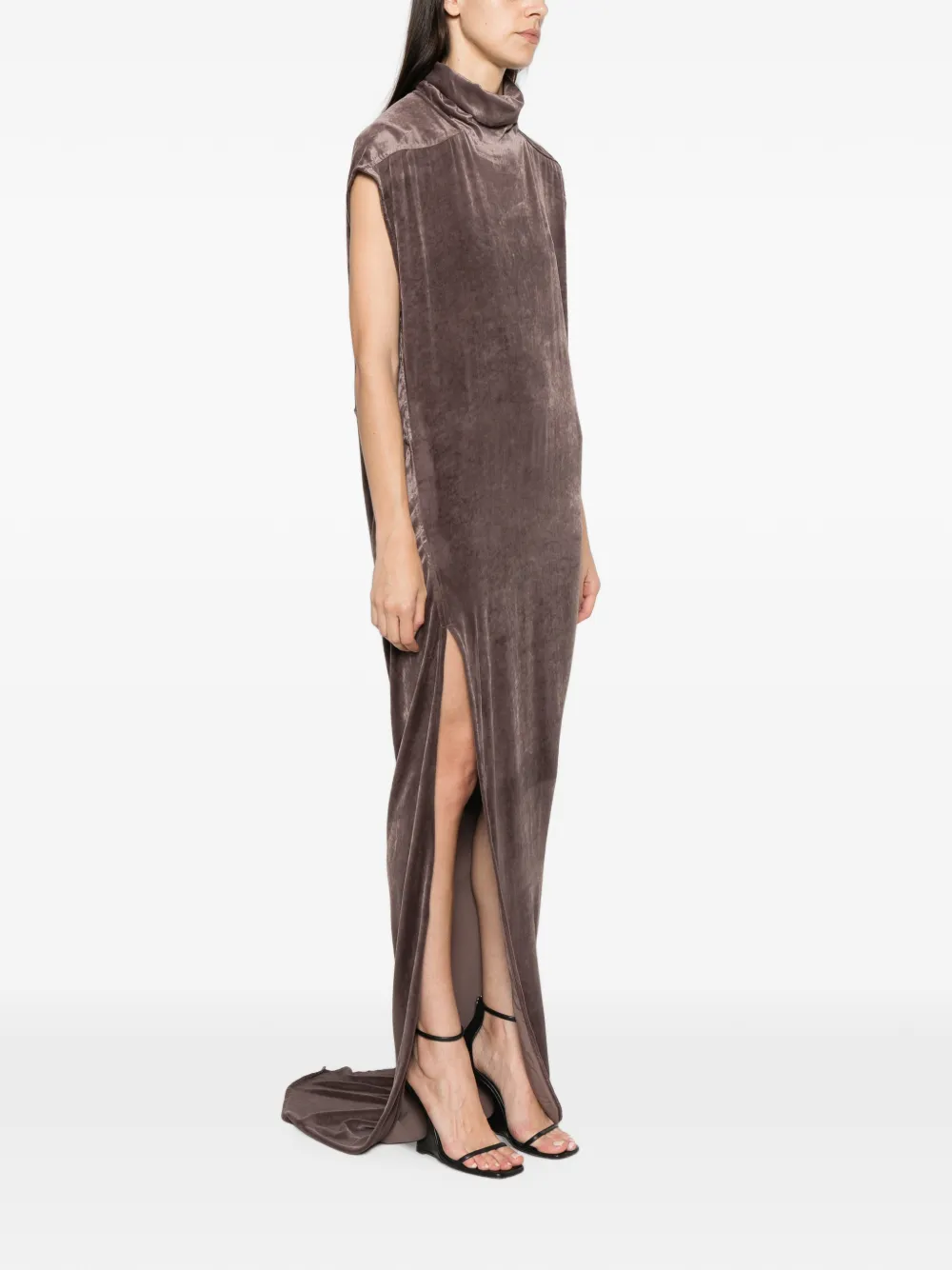 Rick Owens Maxi-jurk met zijsplit Groen
