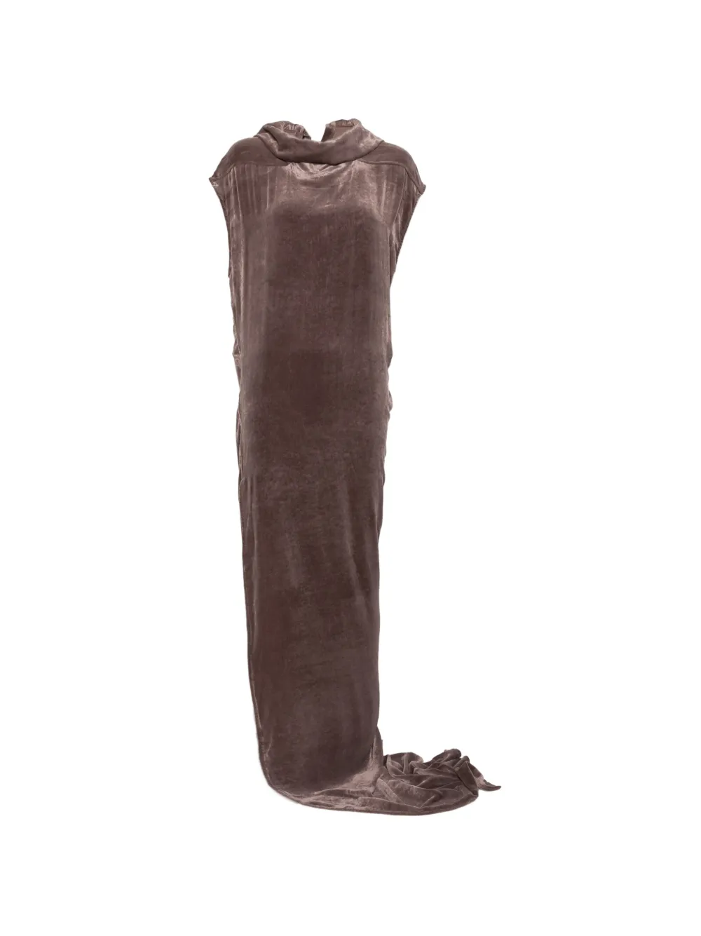 Rick Owens high-neck side-slit maxi dress - Verde