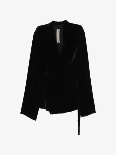 Rick Owens velvet wraparound blouse
