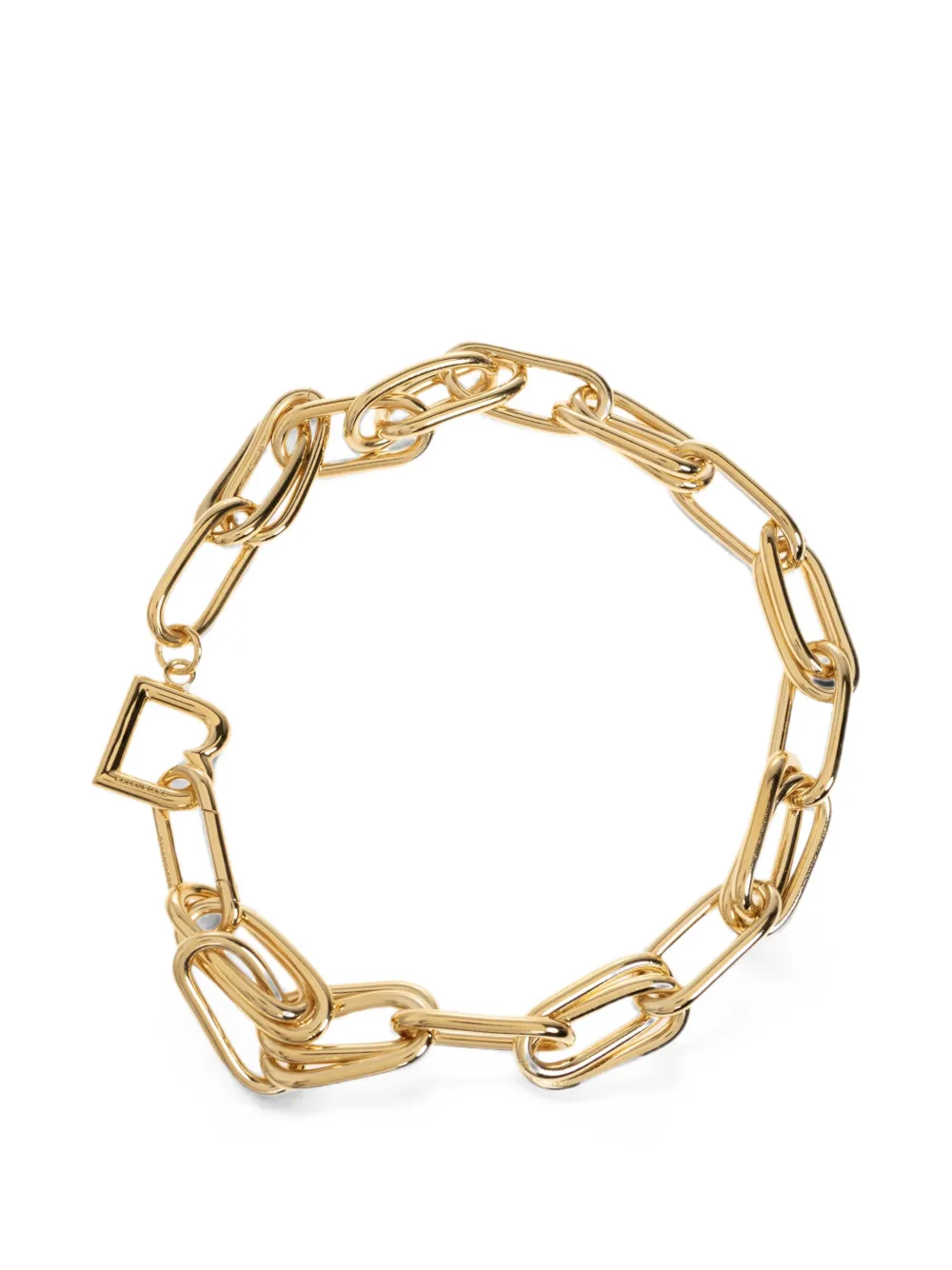 Balenciaga B Link Halskette mit Logo - Gold