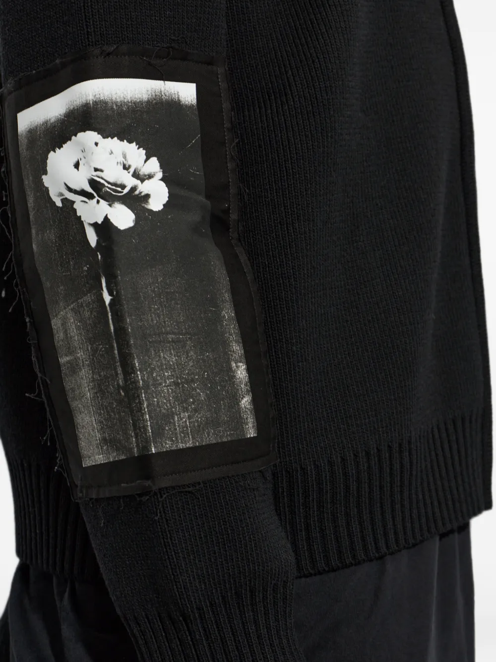Balenciaga Gebreid vest met rits en patches Zwart