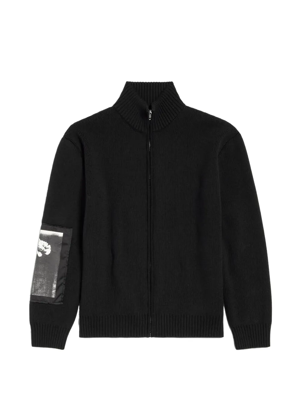 Balenciaga 针织拉链贴花开衫 | 黑色 | Image 1