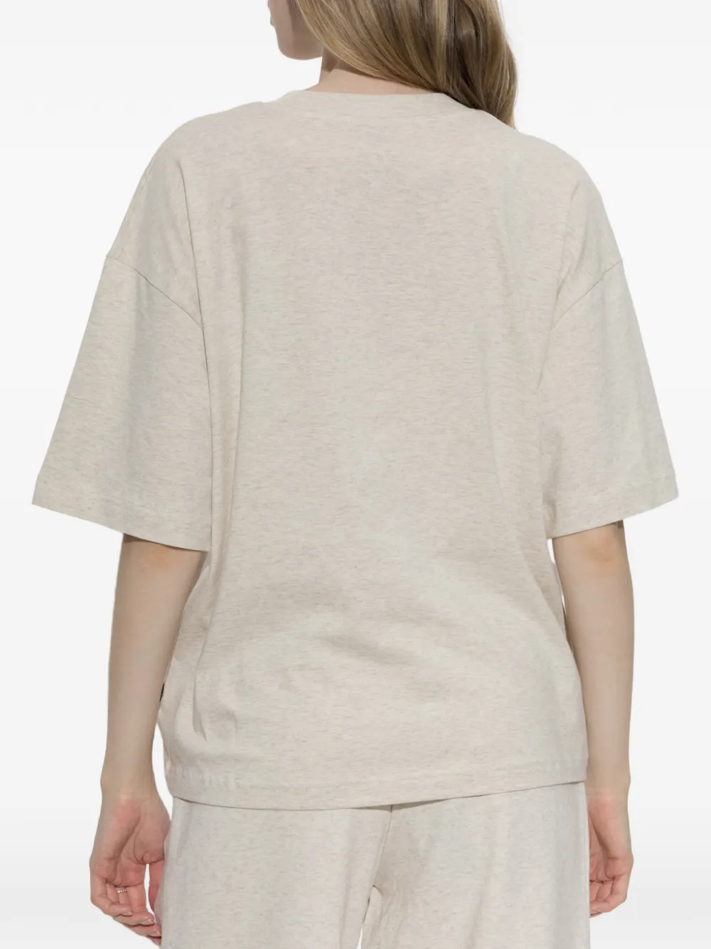 New Balance Trackside logo-print T-shirt Beige