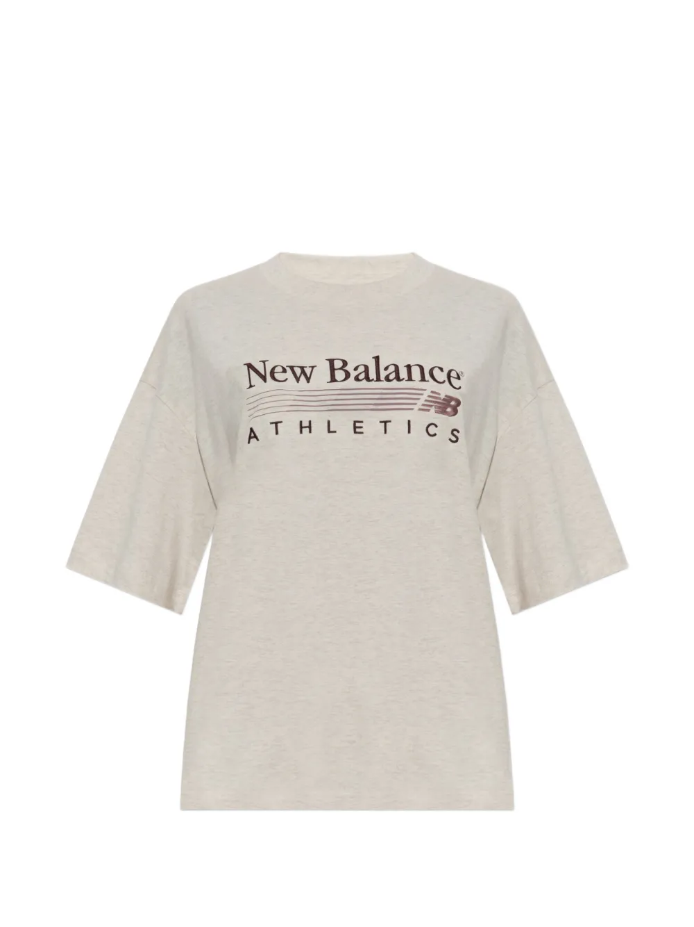 New Balance Trackside logo-print T-shirt Beige