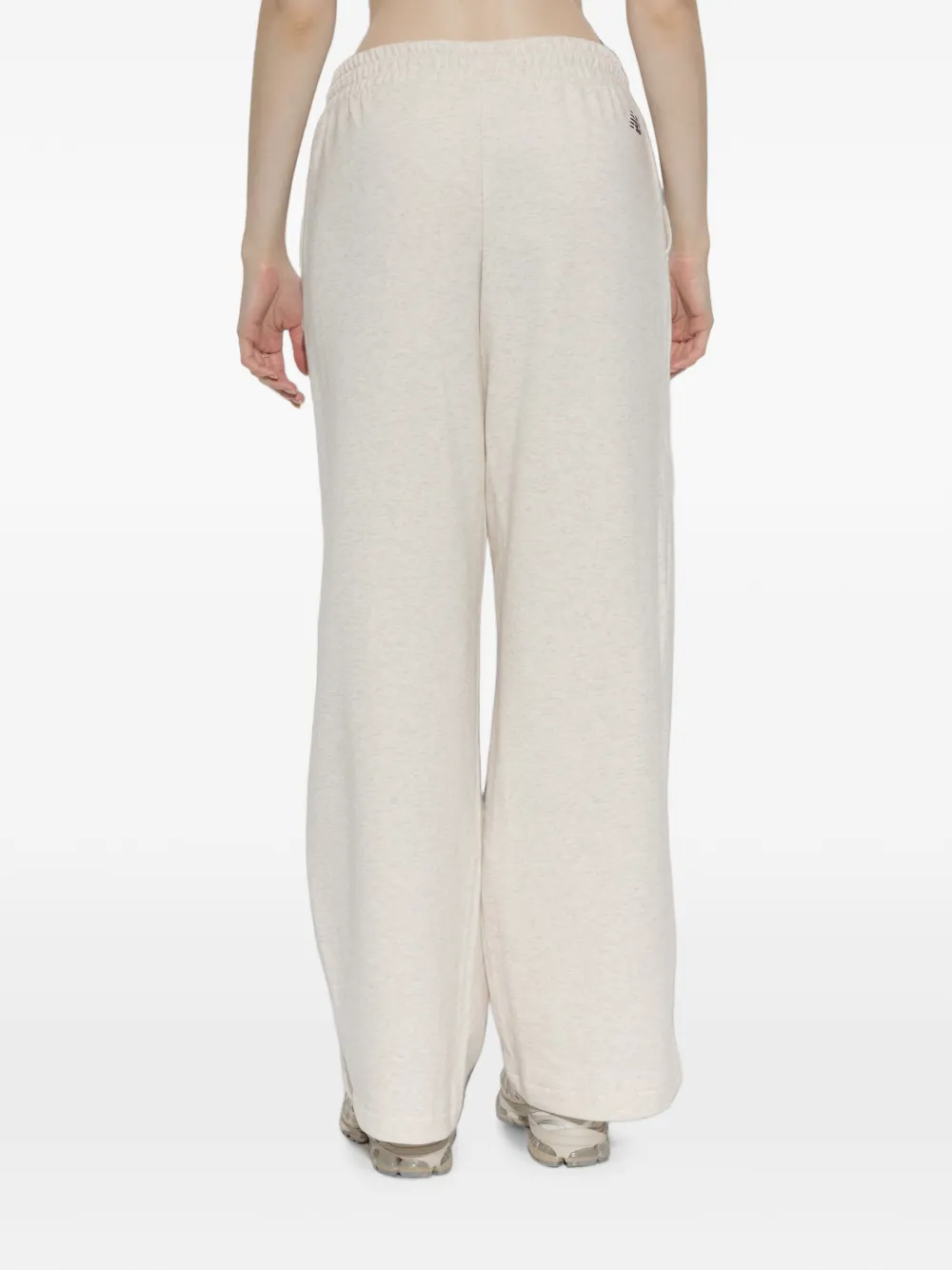 New Balance Trackside logo-print drawstring track pants Beige