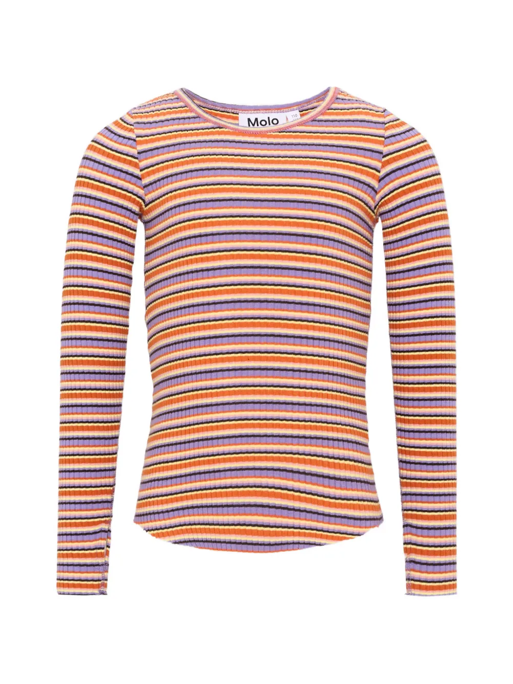 Molo Rochelle striped ribbed-knit T-shirt - Viola