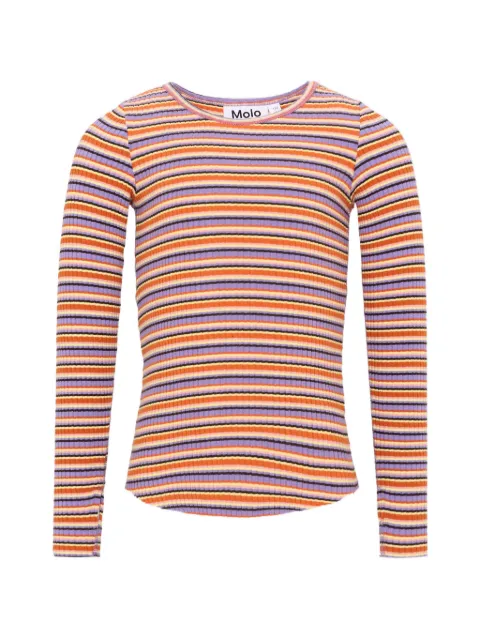 Molo Rochelle striped ribbed-knit T-shirt