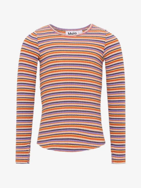 Molo camiseta Rochelle de punto de canalé a rayas