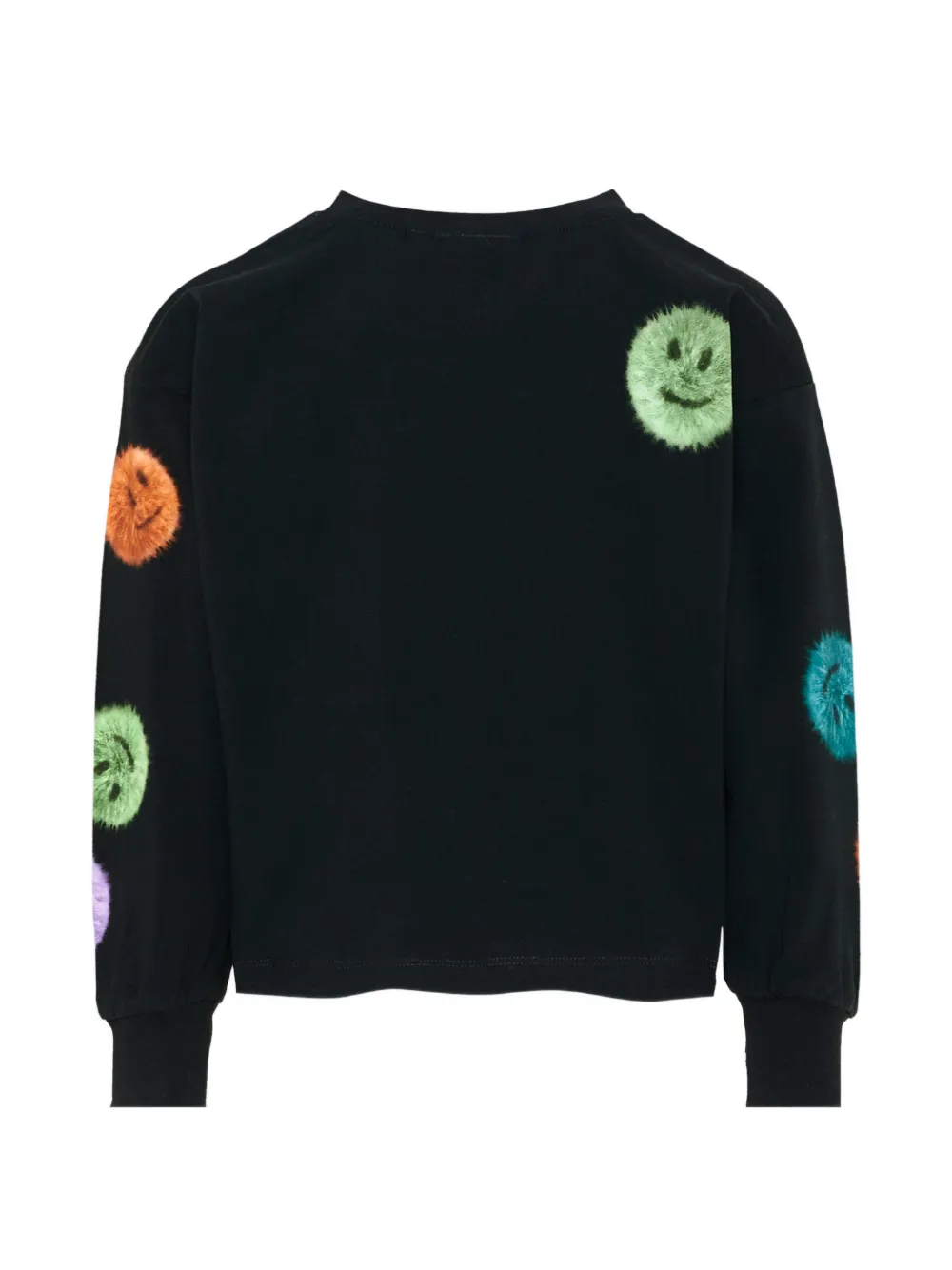 Molo Reniza T-shirt met lange mouwen en smiley-print Zwart