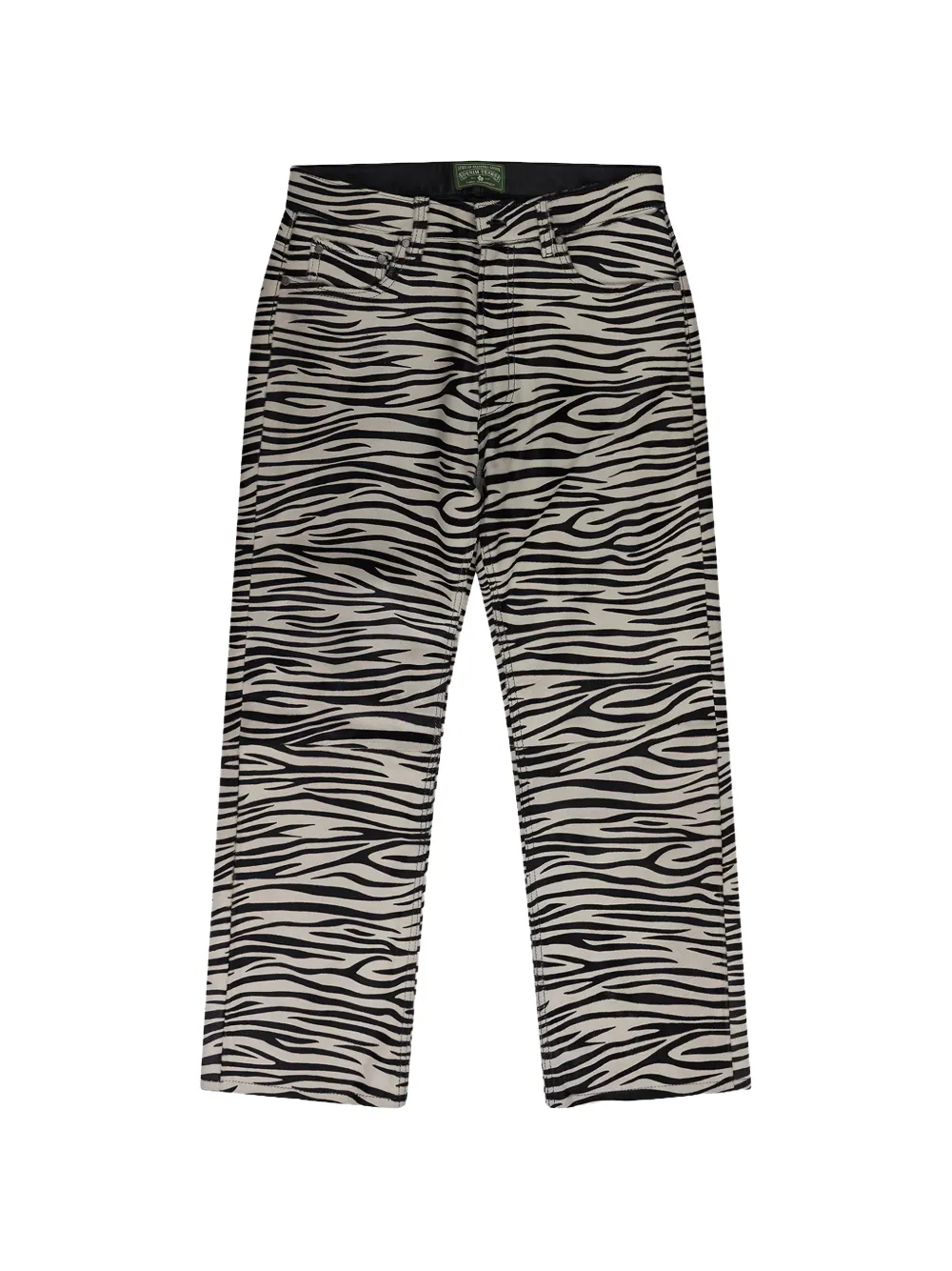 Denim Tears Zebra-pattern Straight Trousers In Animal Print