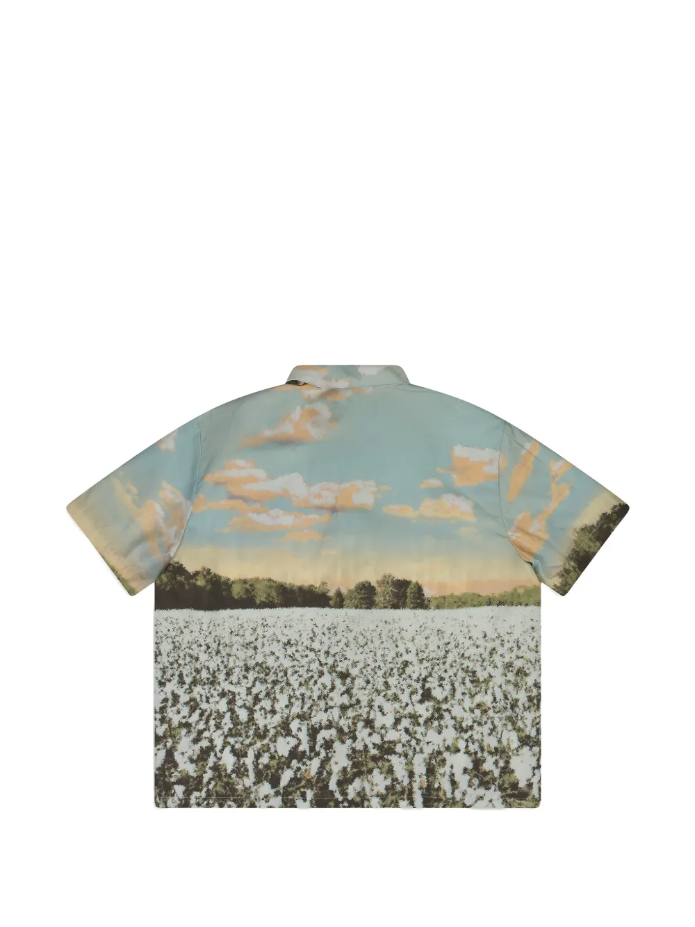 Denim Tears x Tropical Futures overhemd met grafische print en knopen Blauw