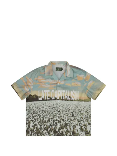 Denim Tears x Tropical Futures graphic-print button-up shirt