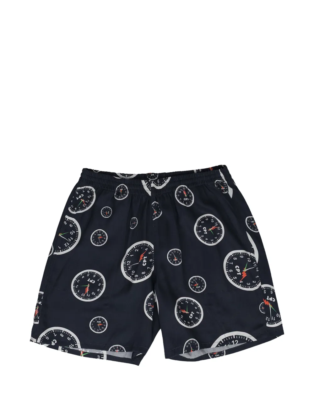 Denim Tears CPT clock-print shorts - Schwarz