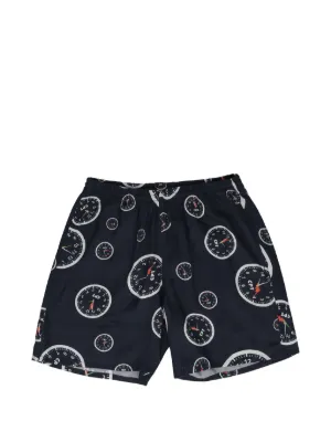 Denim Tears Big Cotton Wreath Shorts | Black | FARFETCH