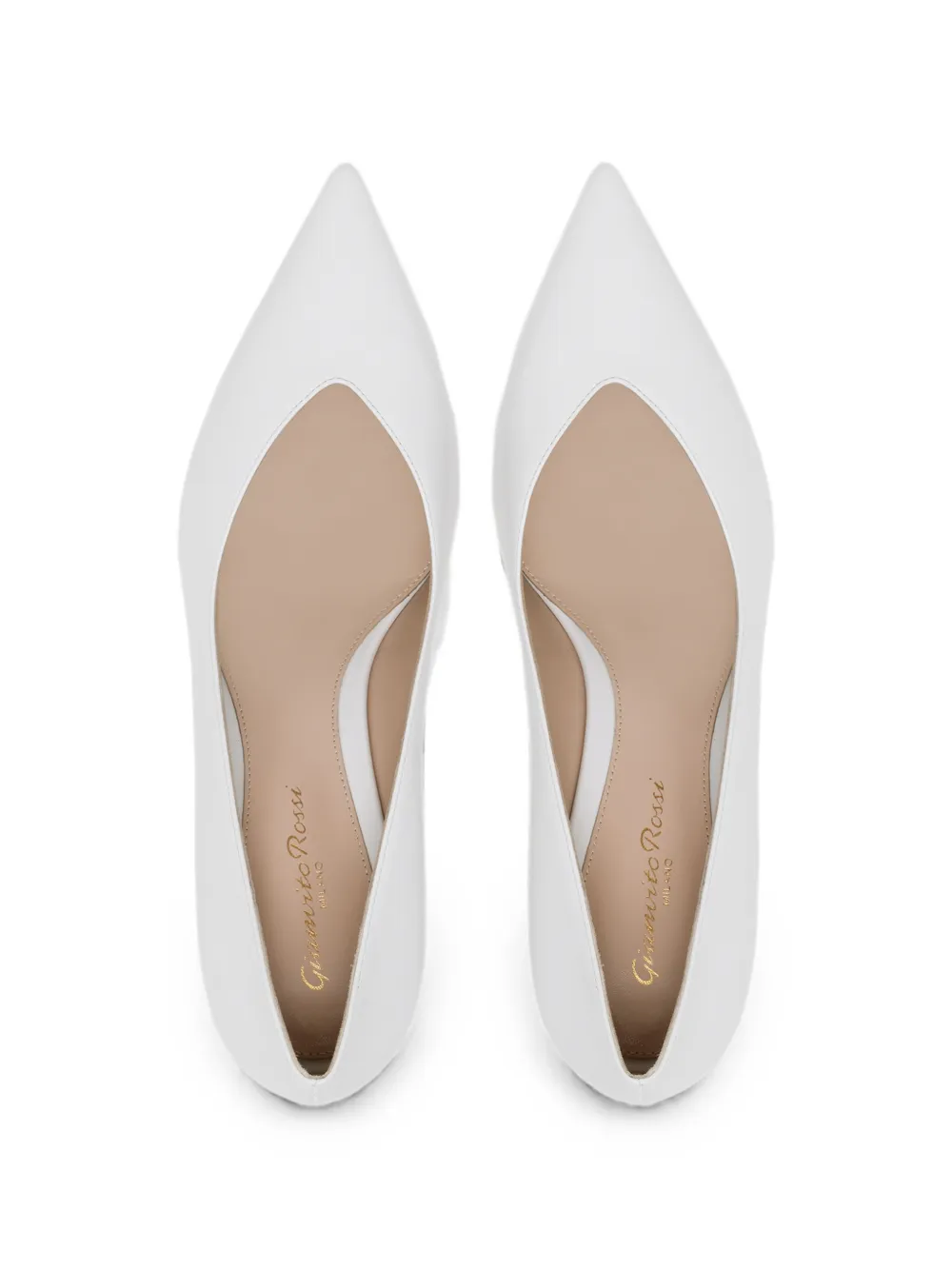 Gianvito Rossi Paris 55 pointed-toe pumps Wit