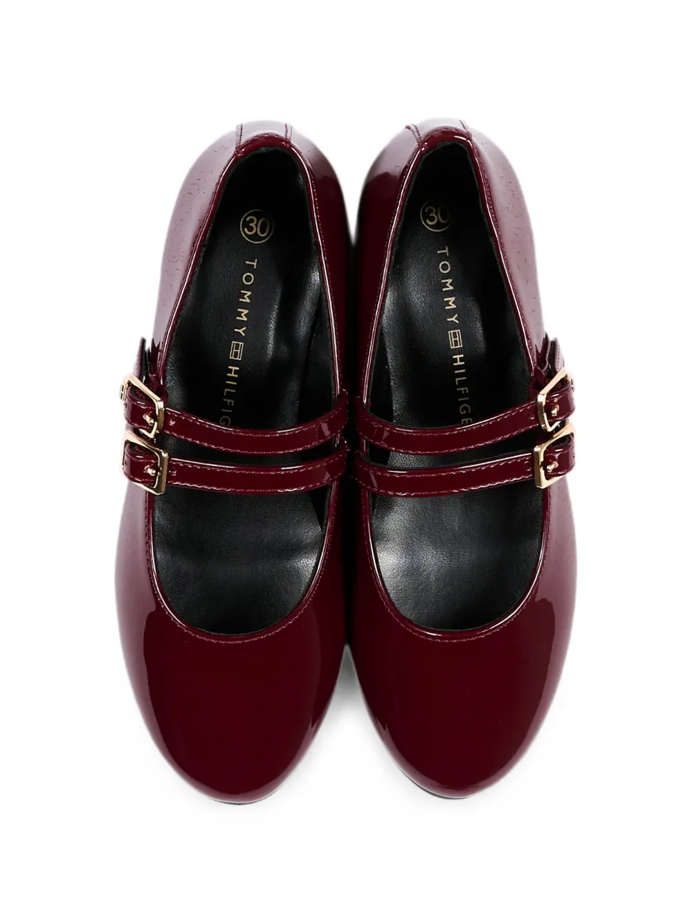 Tommy Hilfiger Junior double-strap patent ballet flats Rood