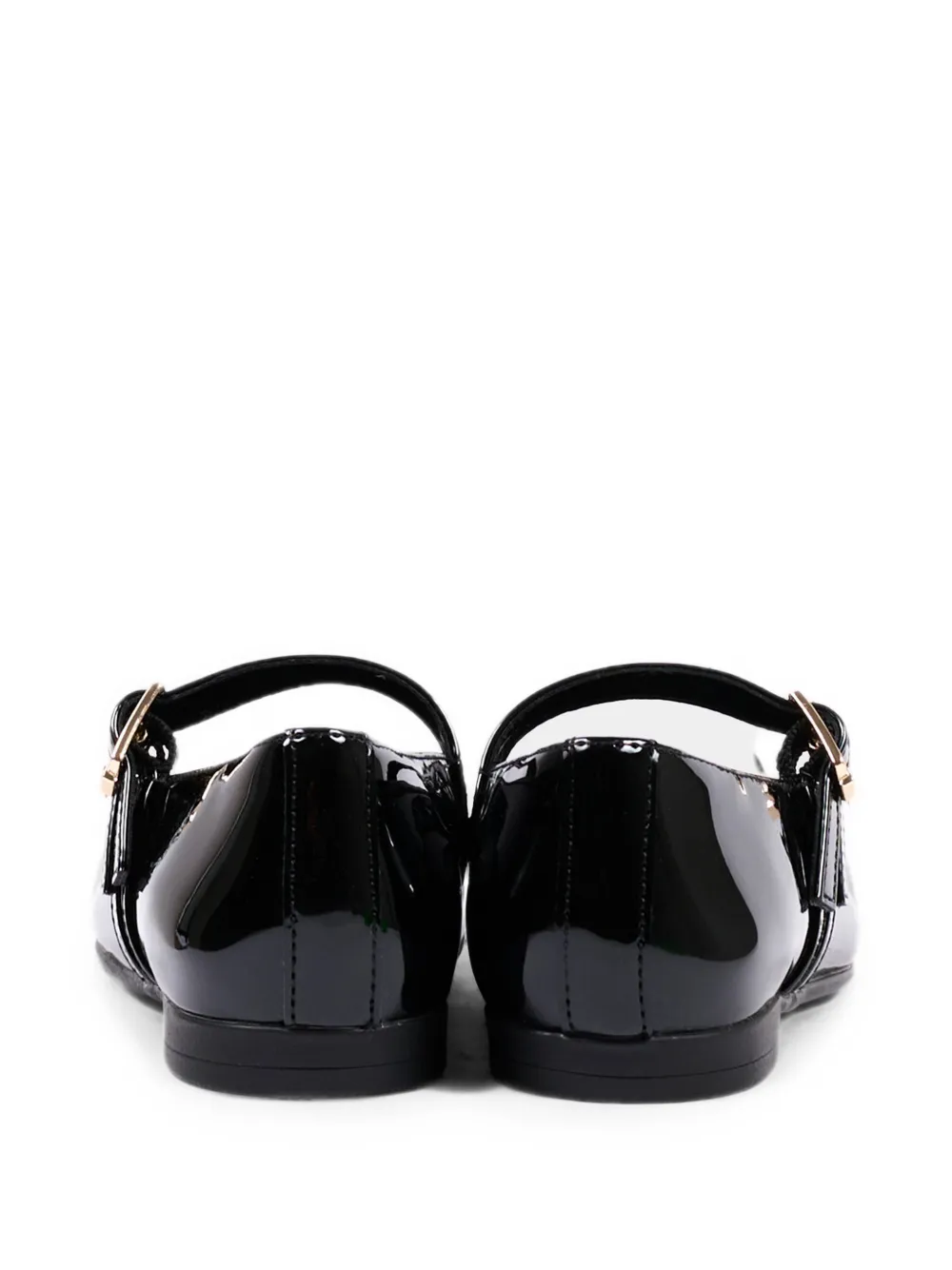 Tommy Hilfiger Junior double buckle-fastening leather ballet flats Zwart