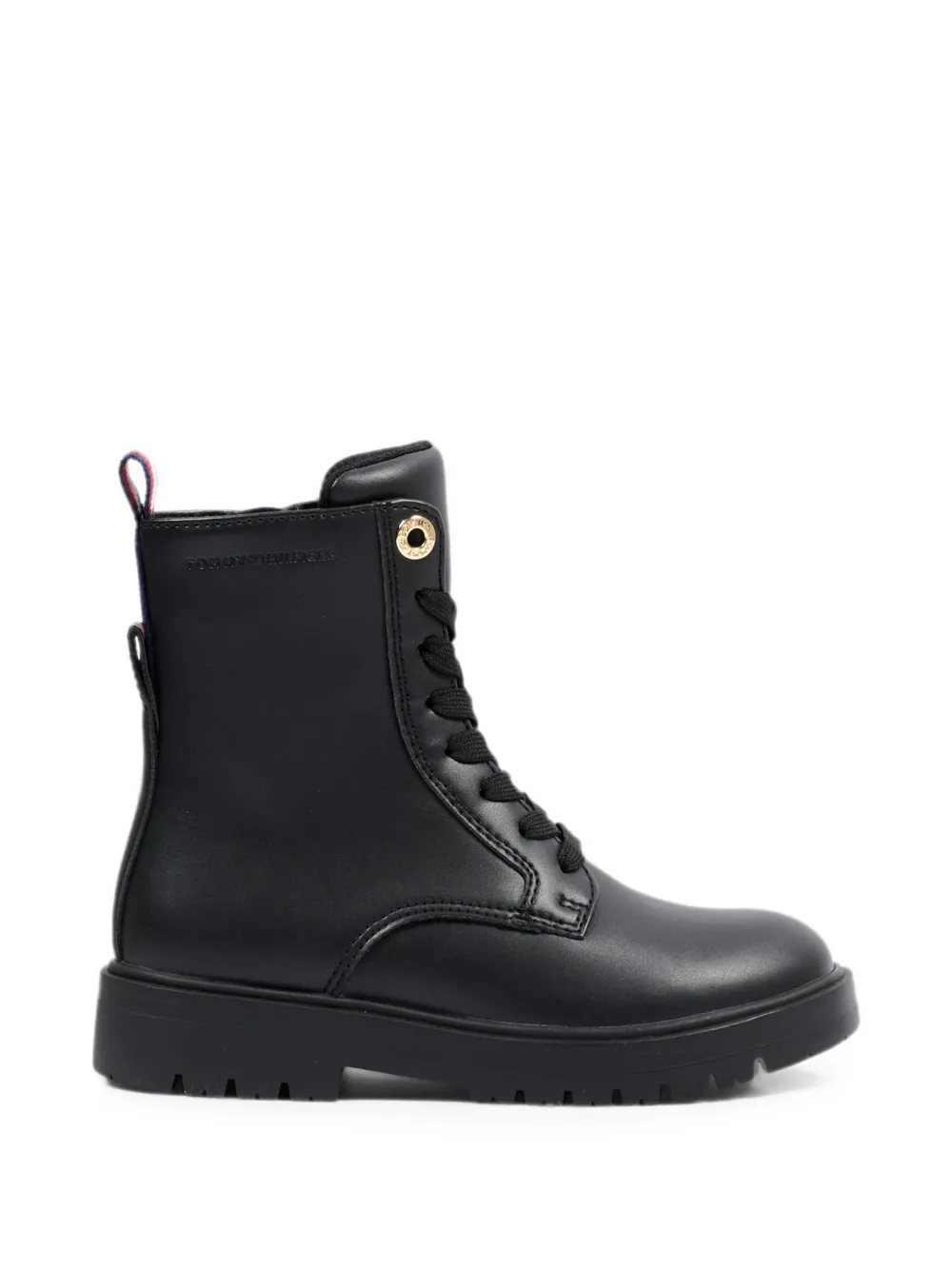 Tommy Hilfiger Junior lace-up leather boots - Nero