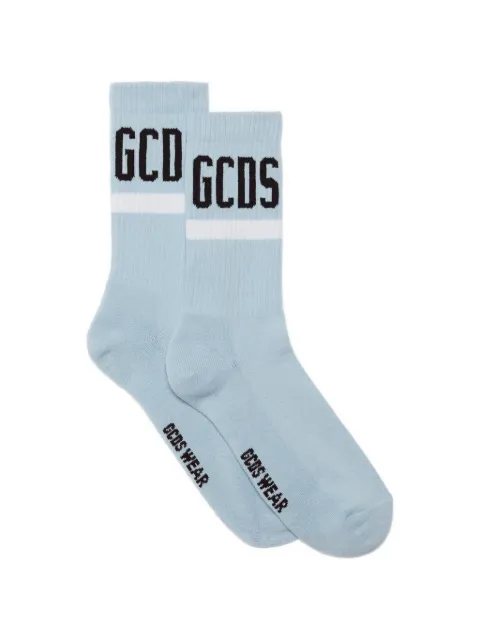 GCDS logo嵌花针织袜