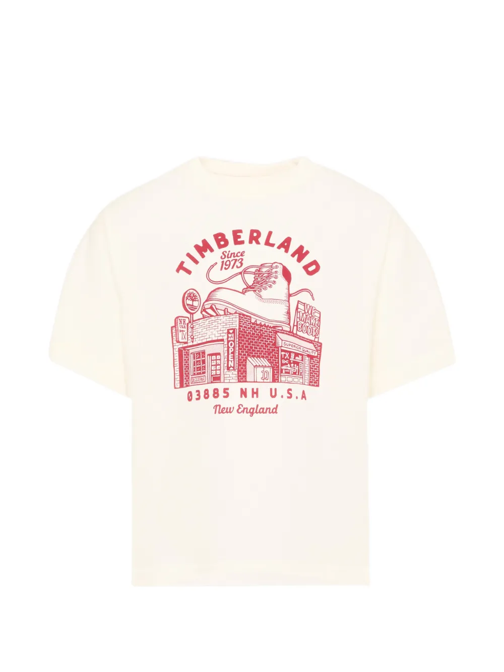 Timberland Kids graphic-print T-shirt - Bianco