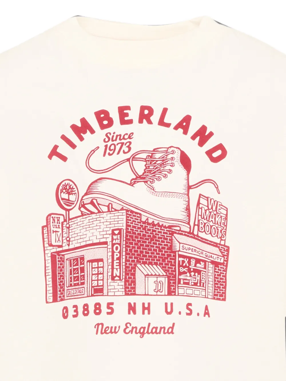 Timberland Kids T-shirt met grafische print Wit