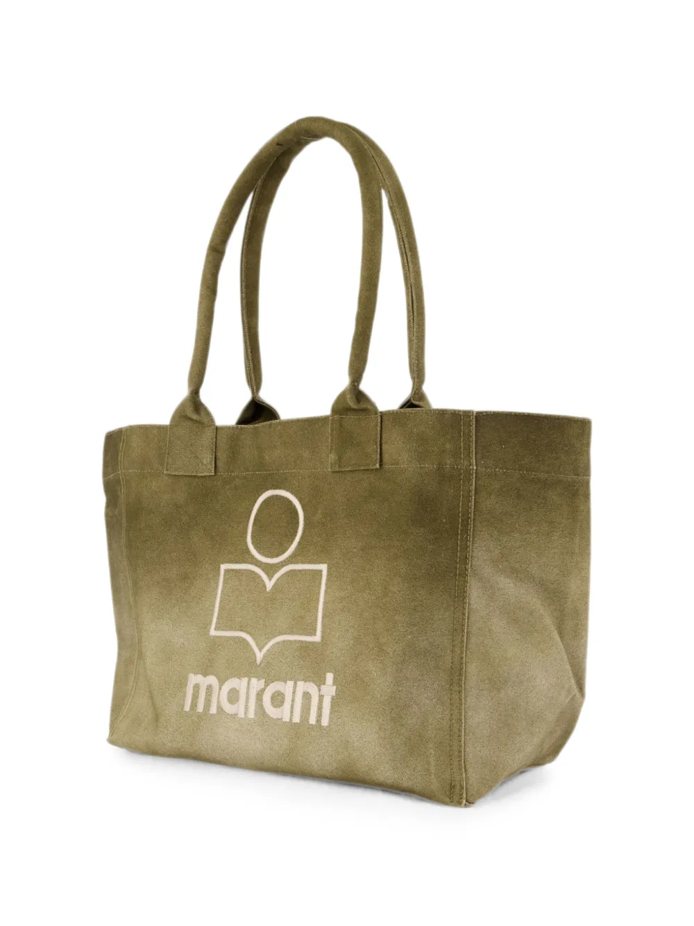 ISABEL MARANT Yenky logo-print tote bag - Verde