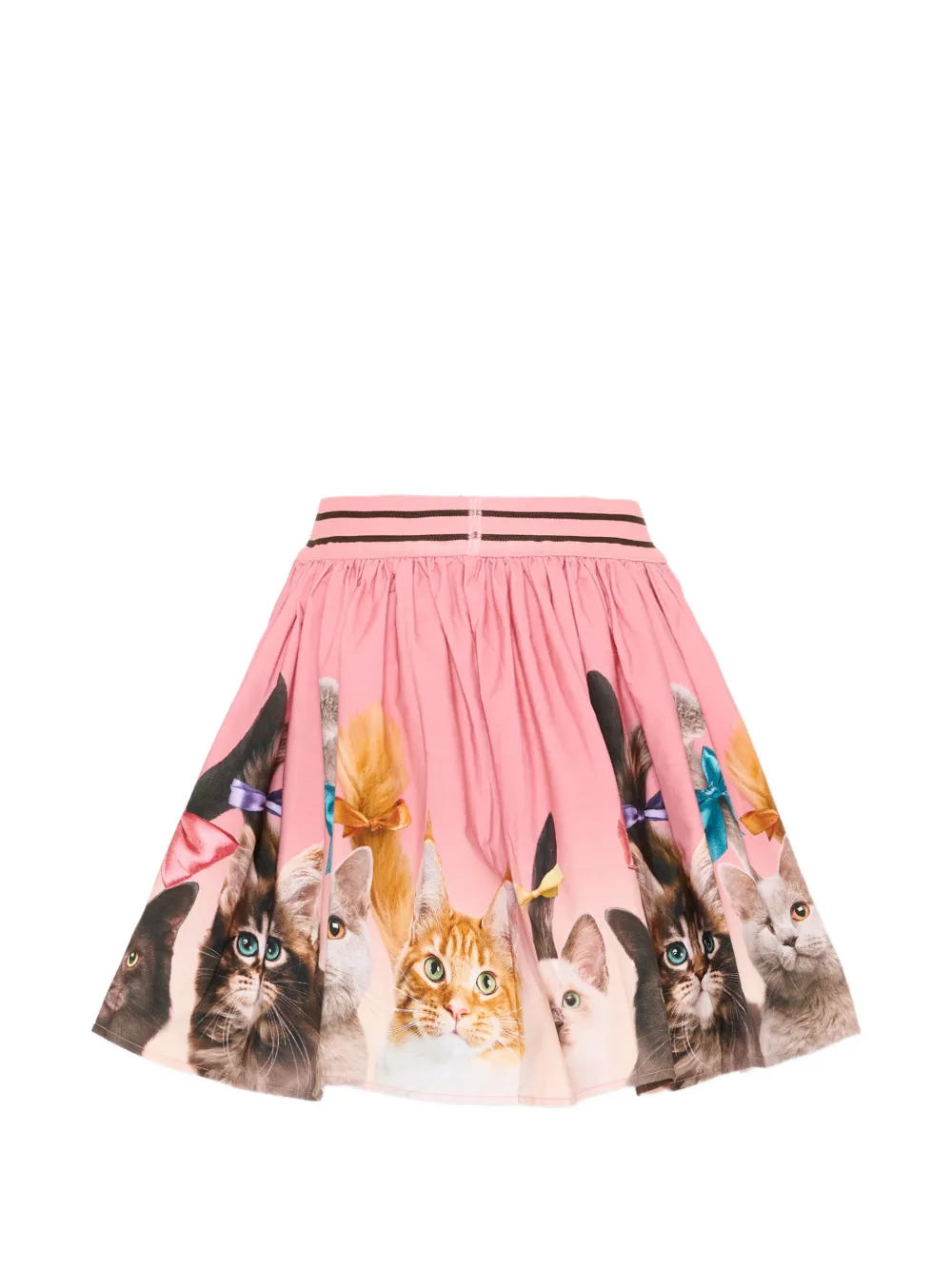 Molo Brenda plooirok met kattenprint Roze