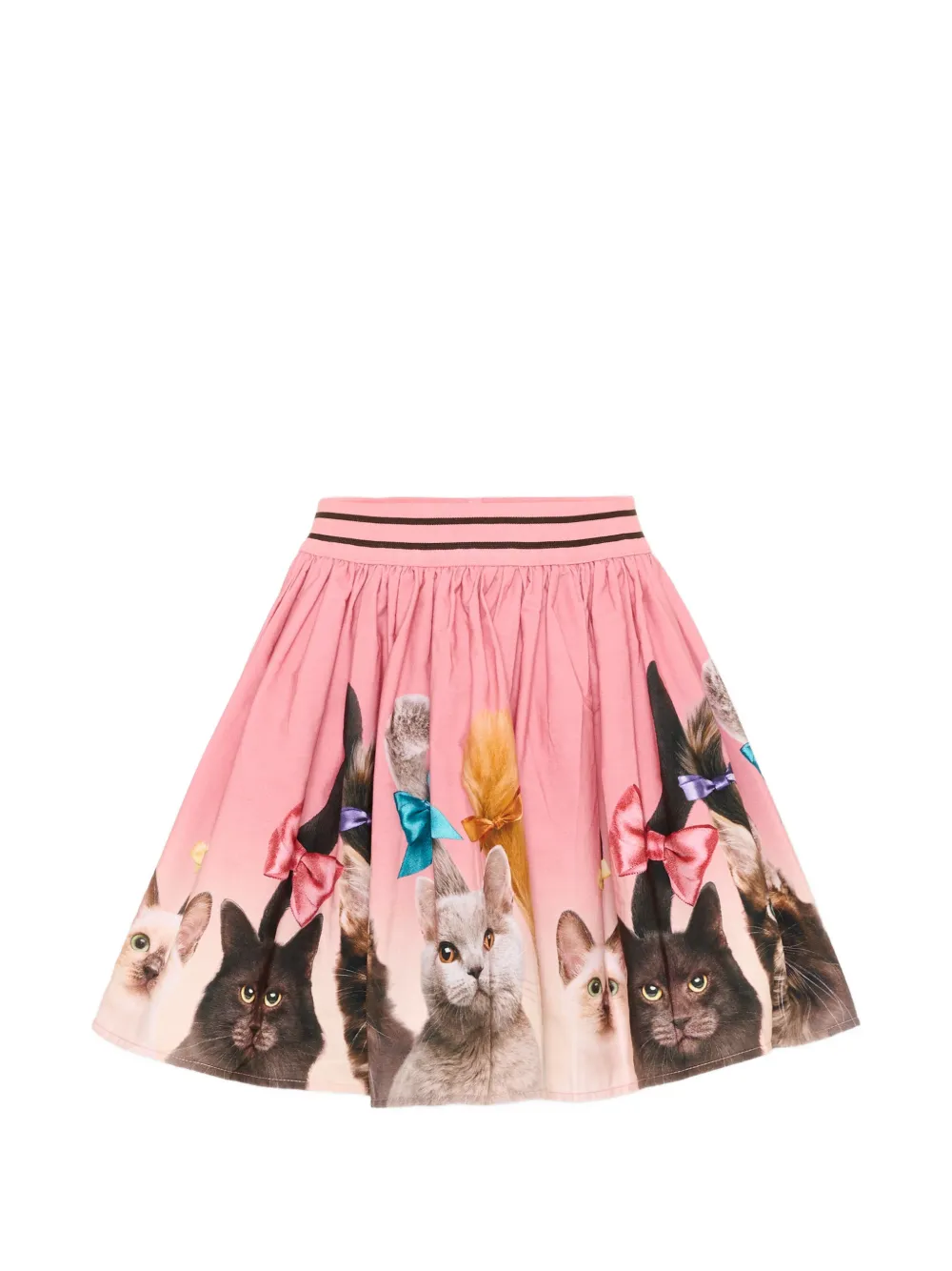 Molo Brenda cat-print pleated skirt - Rosa