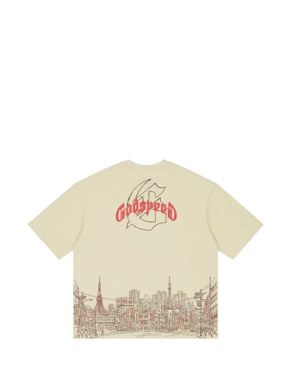 GODSPEED Tokyo Skyline T-shirt Beige