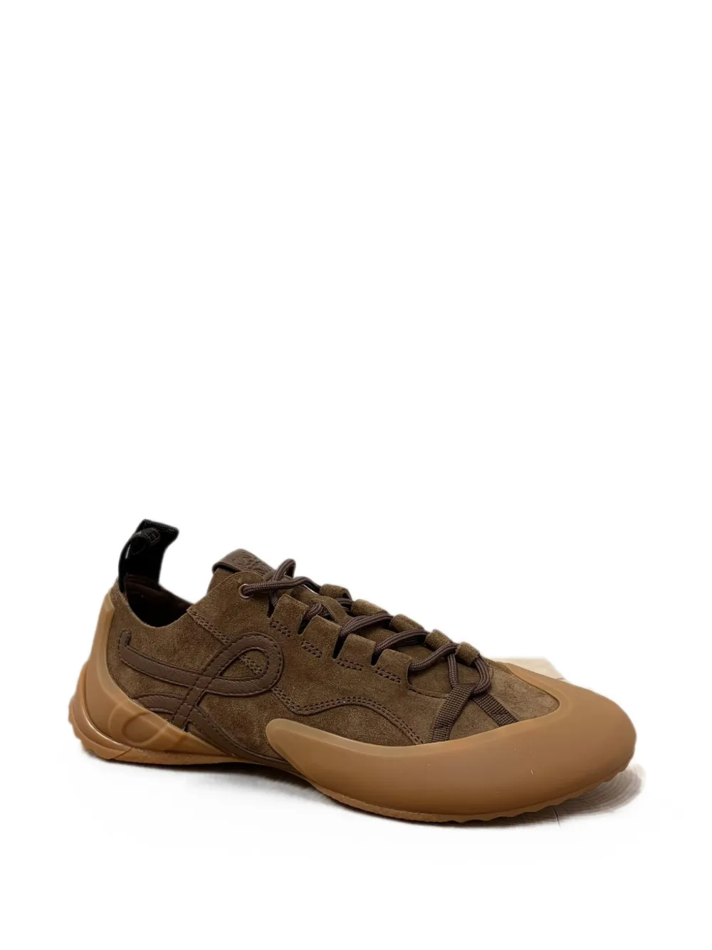 LOEWE Grip lace-up suede sneakers Bruin