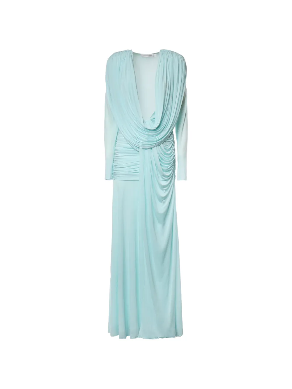 Christopher Esber draped long-sleeve maxi dress - Blau