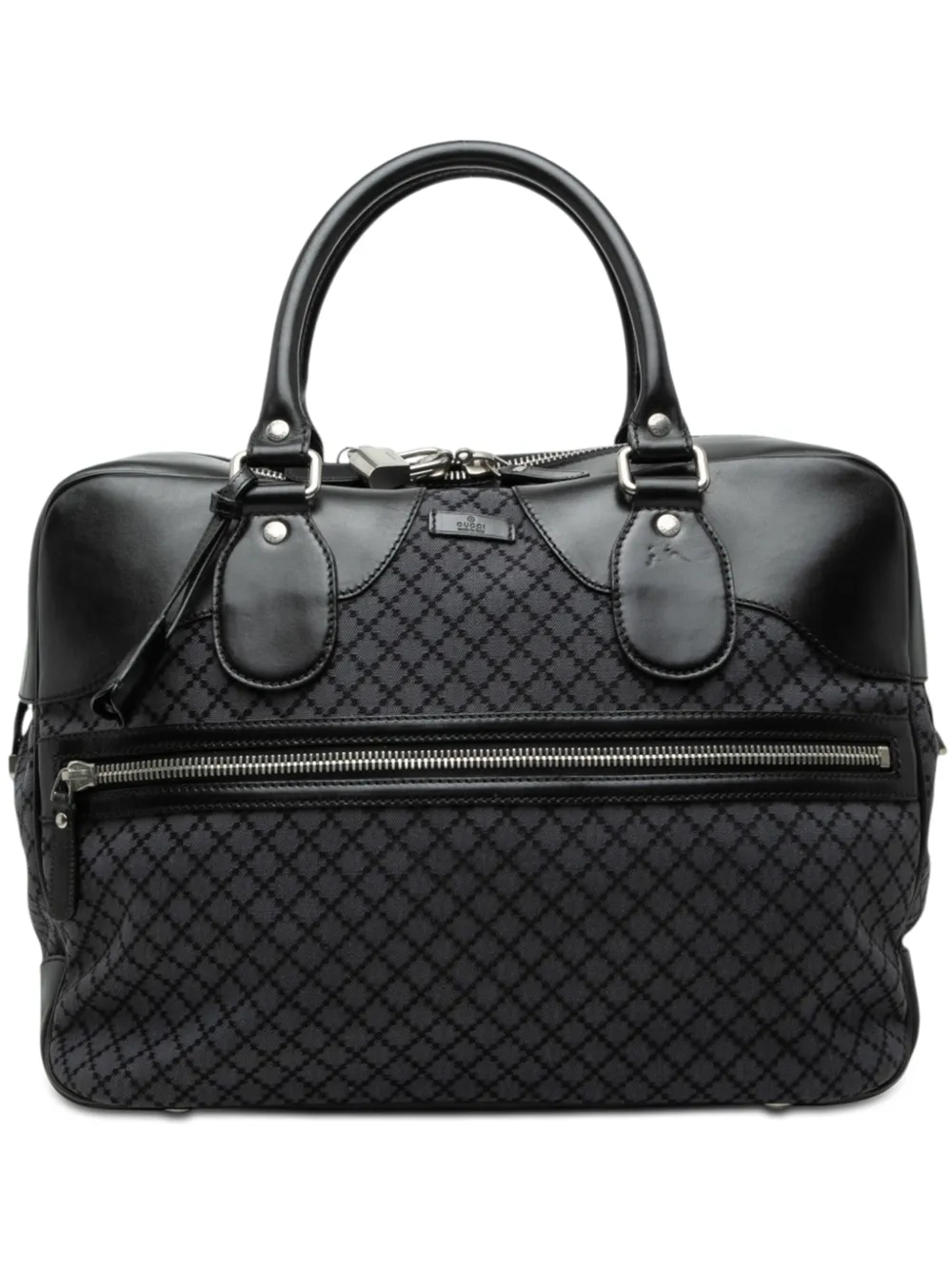 Gucci Pre-Owned 2000-2015 Diamante Reisetasche aus Canvas - Grau