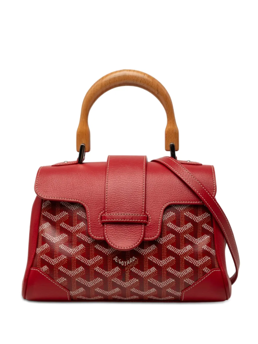 Goyard Pre-Owned Borsa a tracolla Saigon Souple mini in tela Goyardine 2017 - Rosso