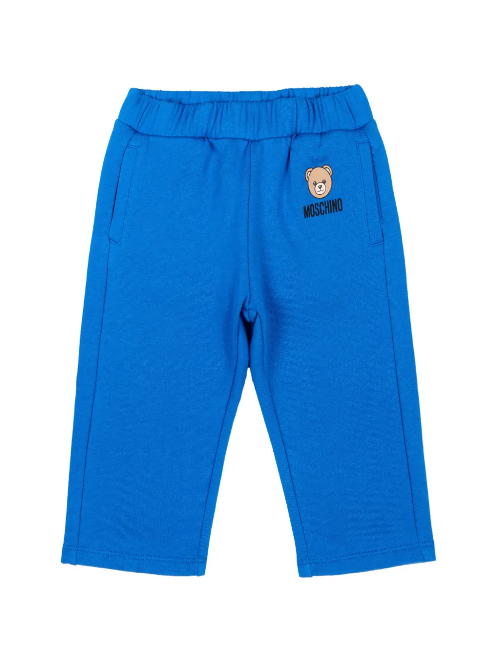 Moschino Kids Teddy Bear logo-print track pants - Blu