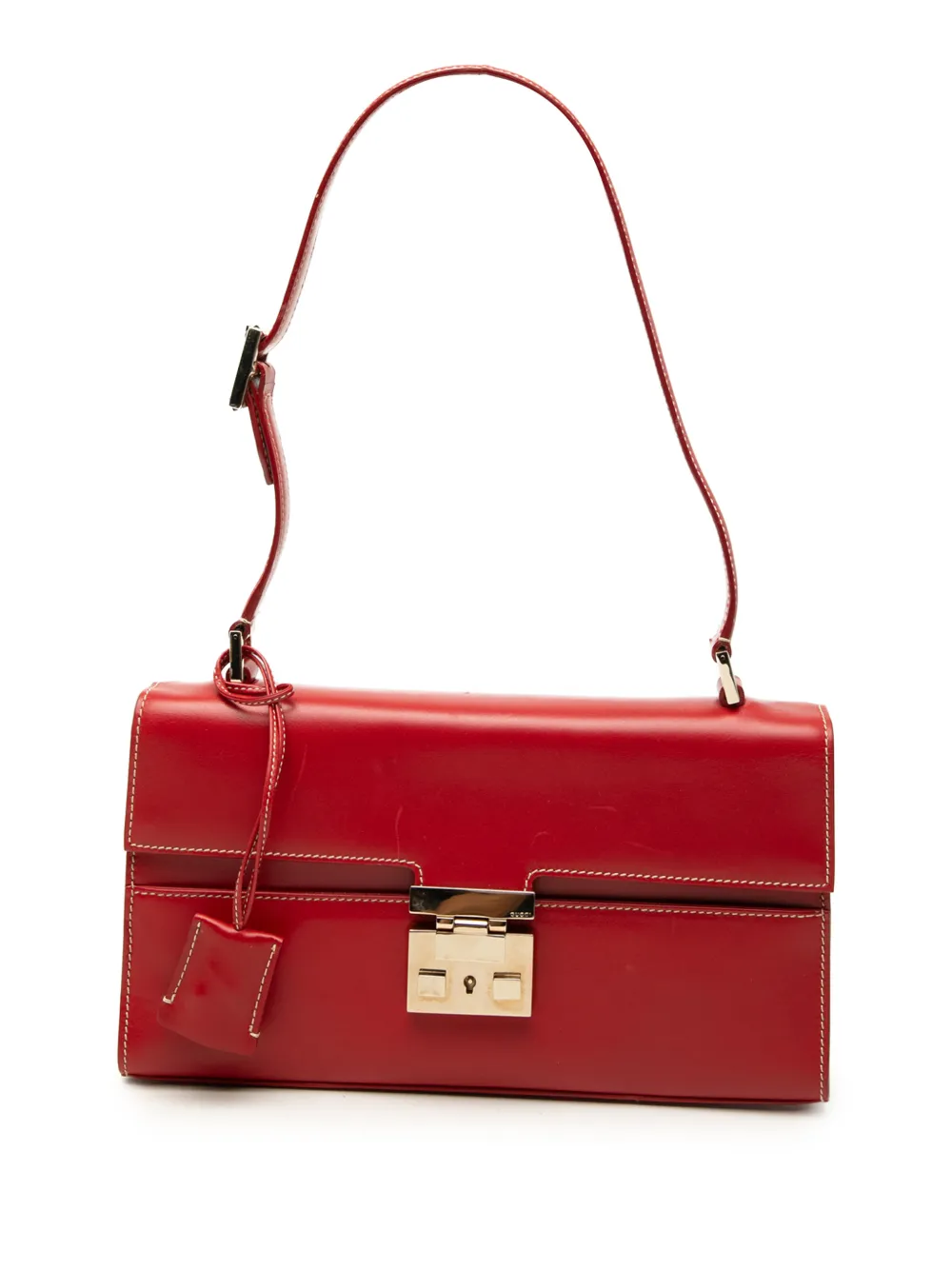 Gucci Pre-Owned 2000-2015 Calfskin Lady Lock shoulder bag - Red