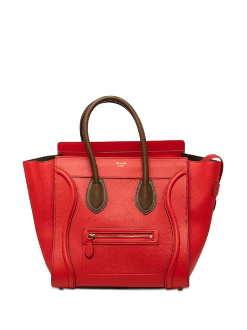 Celine Pre-Owned 2014 Mini Bicolor Leather Luggage tote bag