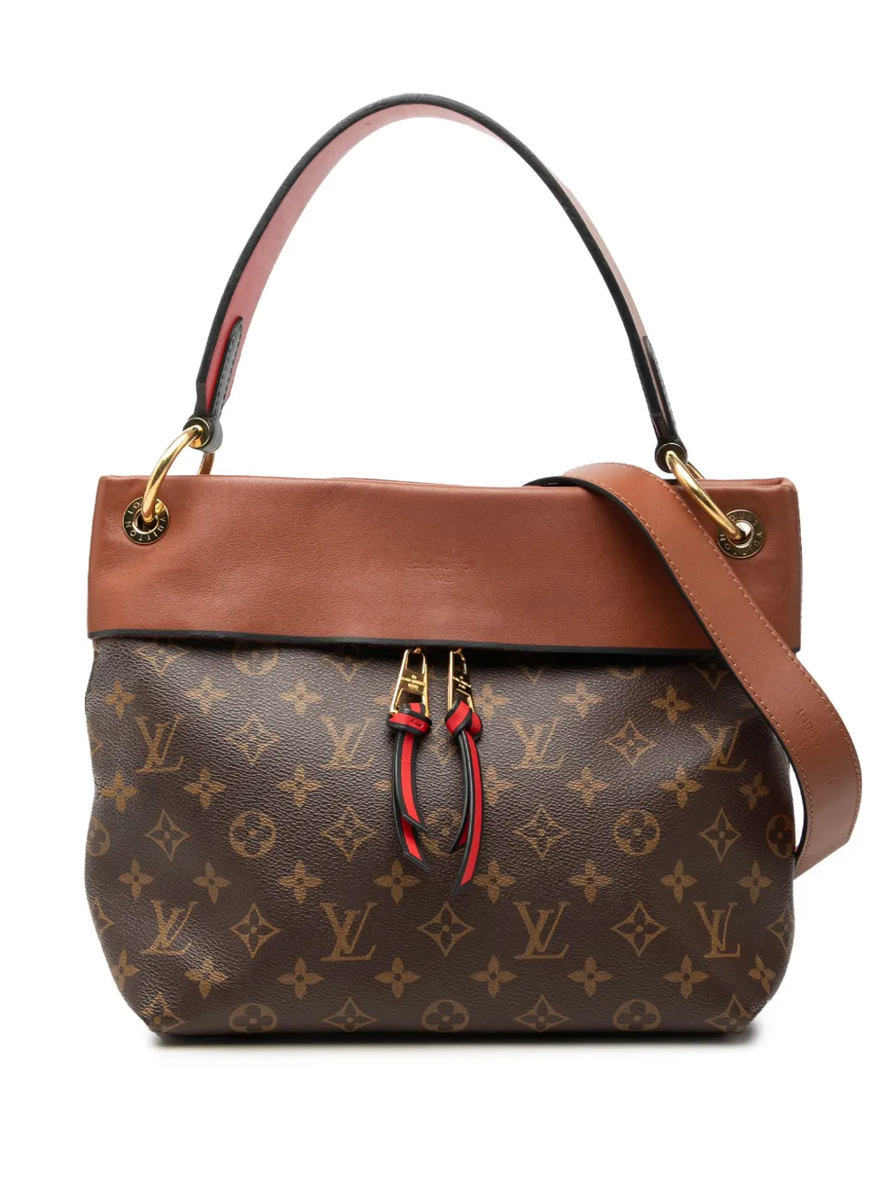 Pre-owned Louis Vuitton 2017 Monogram Tuileries Besace Satchel In Brown