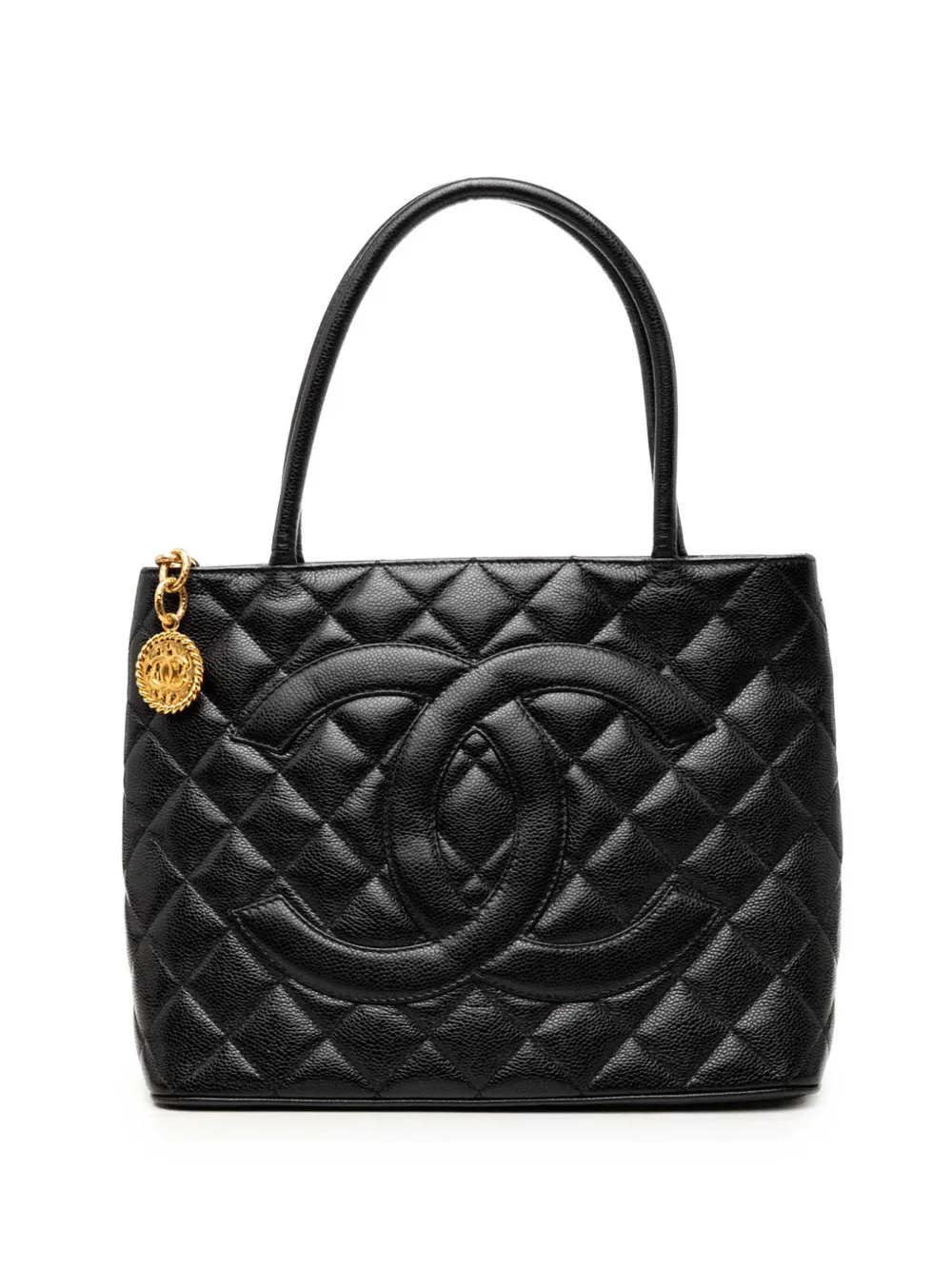 CHANEL Pre-Owned Borsa tote Medallion in pelle Caviar 2000-2002 - Nero