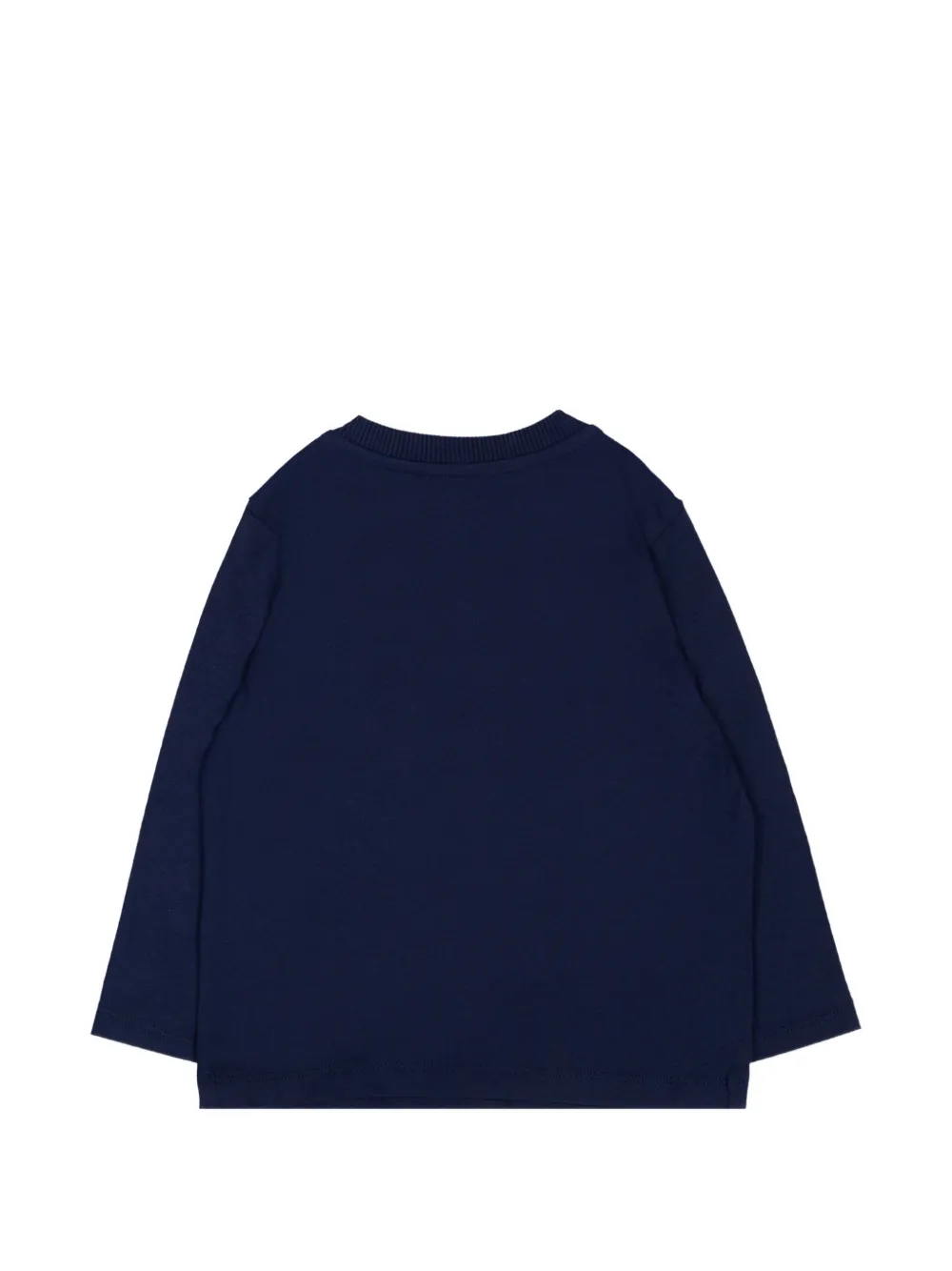 Moschino Kids T-shirt met lange mouwen en teddybeerprint Blauw