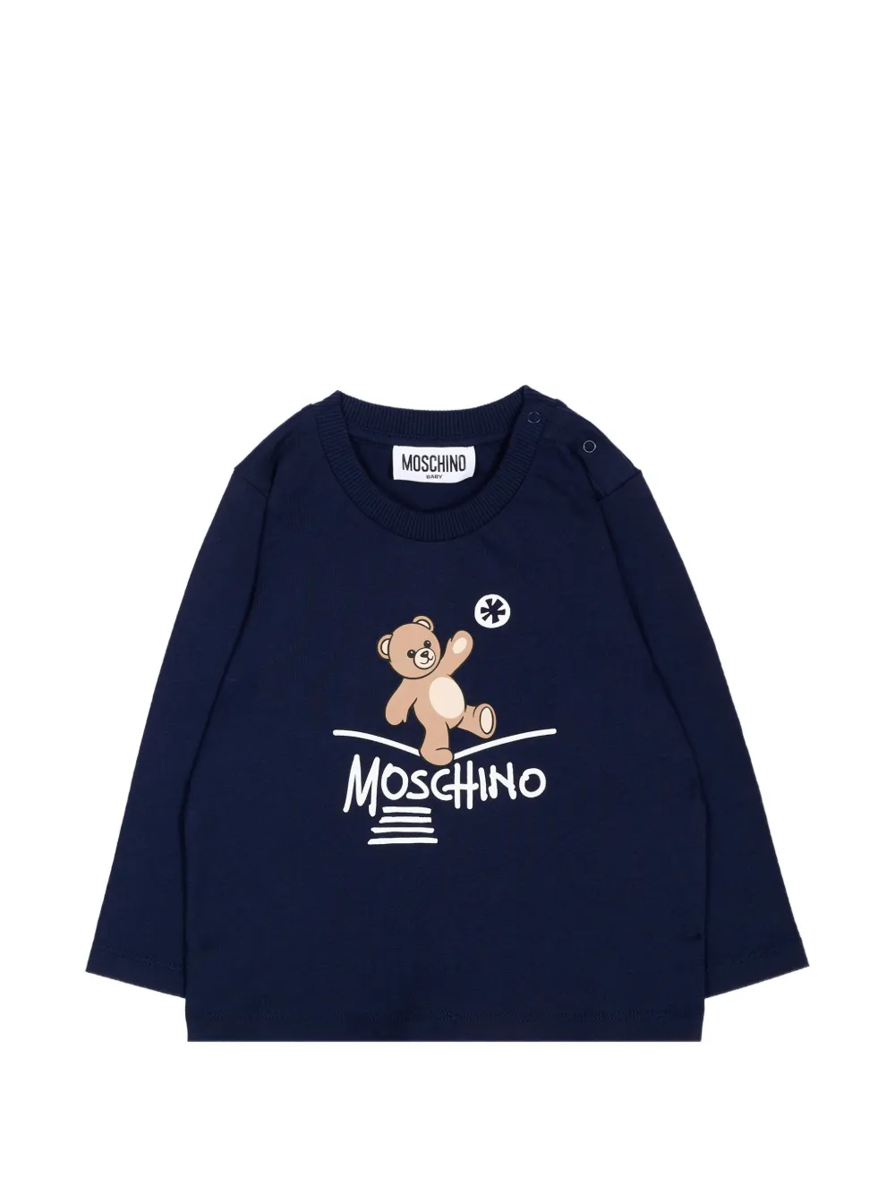Moschino Kids teddy bear long-sleeve T-shirt - Blu