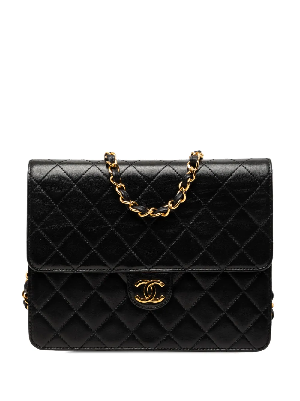 CHANEL Pre-Owned 1997-1999 Small CC Quilted Lambskin Single Flap crossbody bag - Black