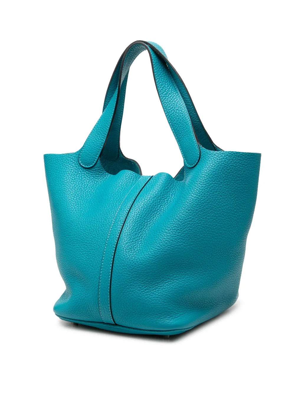 Hermès Pre-owned 2014 Clemence Picotin Lock 22 Handbag in Blue, view 3