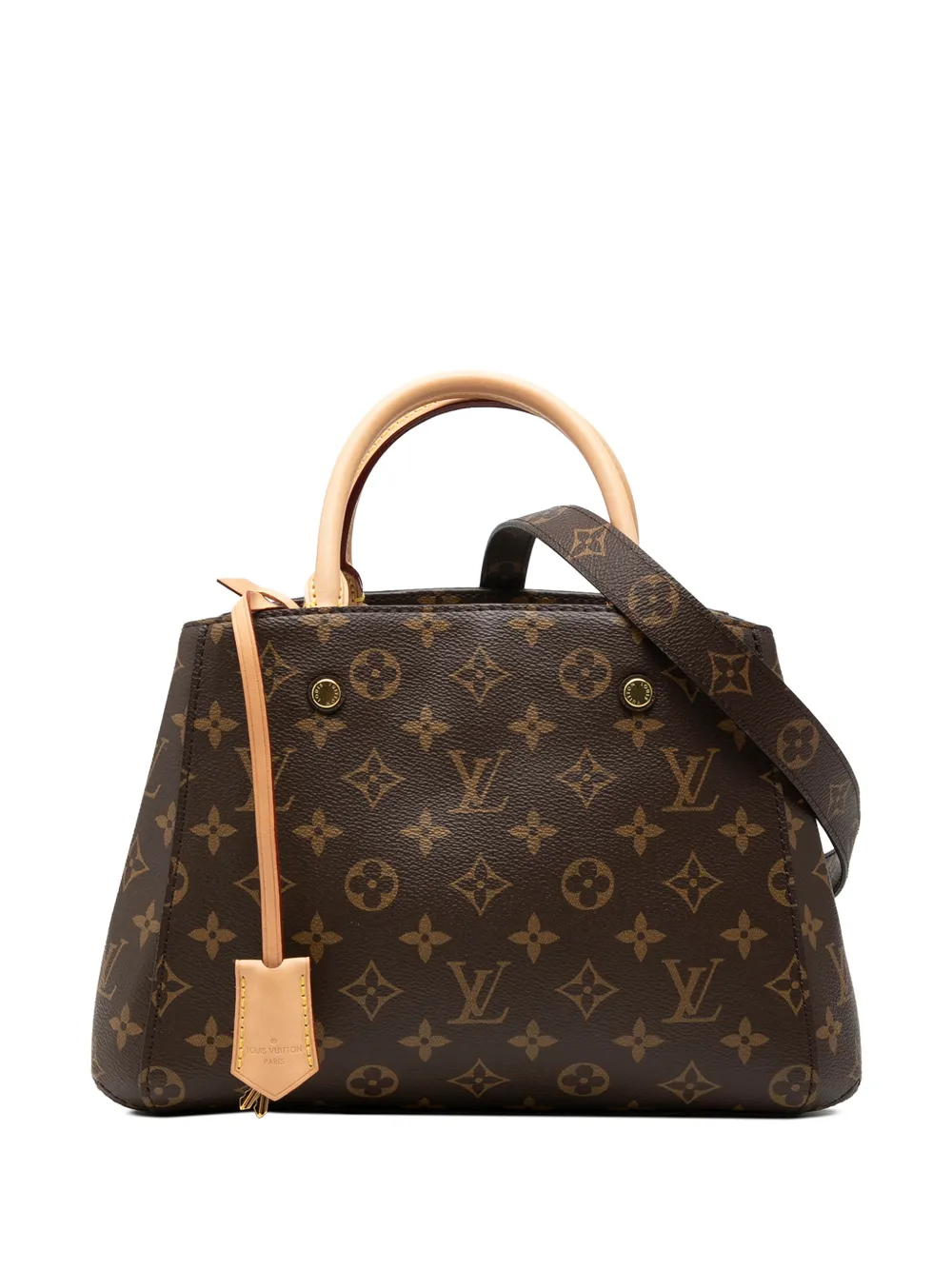 Louis Vuitton Pre-Owned Borsa a tracolla con monogramma Montaigne BB 2021-2026 - Marrone